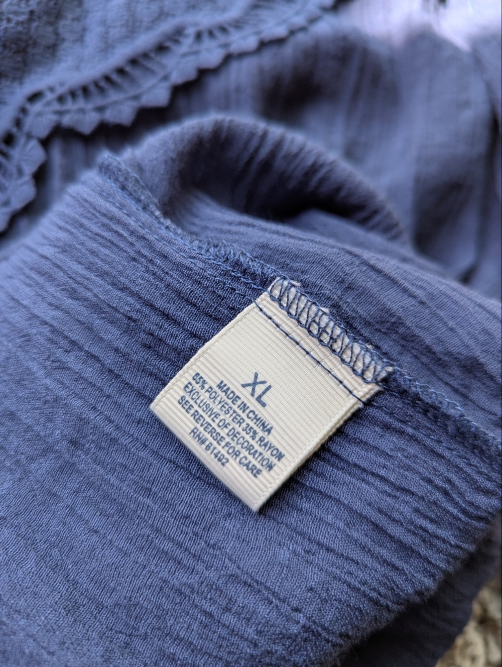 Tantrums Navy Flowy Tunic - Picture 5 of 7